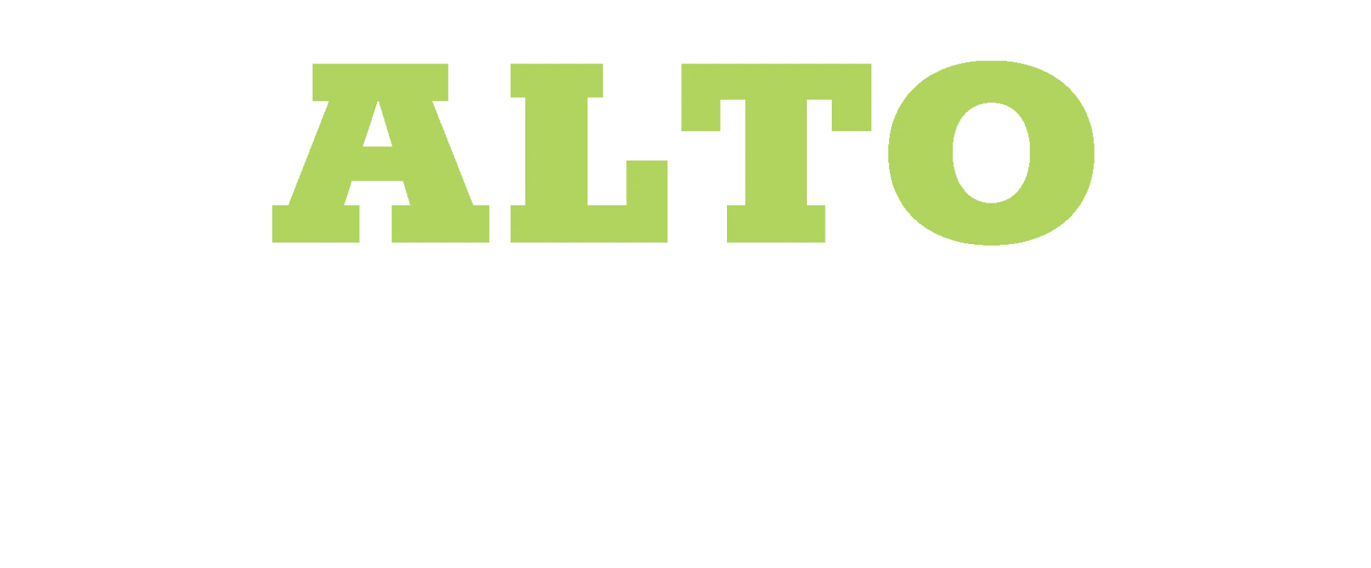 Alto Garden Center retro logo title card with ALTO text and pixel typography